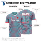 Custom Team Mystic Wave Adult Youth Soccer Jersey
